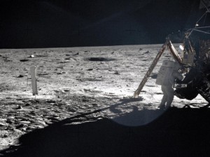 Neil Armstrong's historic achievement of becoming the first man to set foot on the Moon inspired the Soviets to accelerate their space station plans in response. Photo Credit: NASA