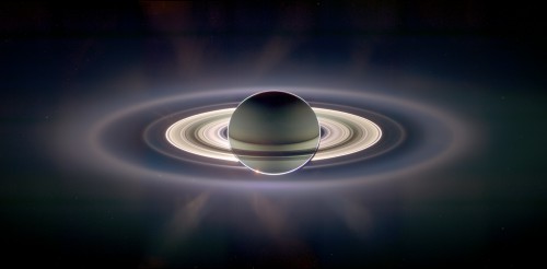 The Cassini probe at Saturn took this image in 2006. Scientist hope to take a similar image in July. Image Credit: NASA/JPL