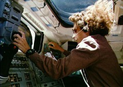 Nancy Sherlock (now Currie) was assigned duties with the Canadian-built RMS robotic arm and as flight engineer on STS-57. She holds the record for having served as a Shuttle flight engineer on more missions (four) than any other woman astronaut. Photo Credit: NASA