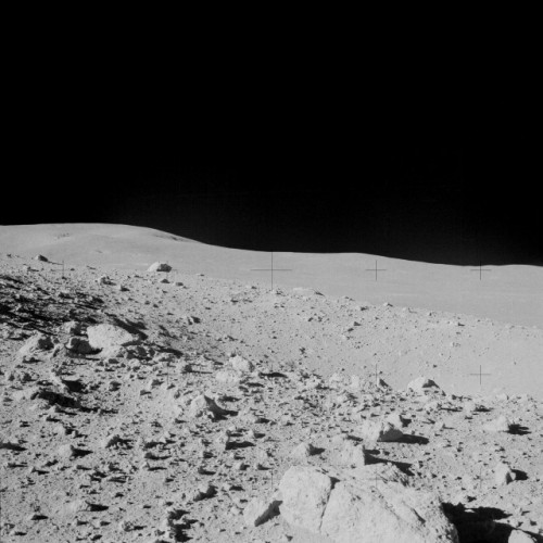 Unbeknownst to Shepard and Mitchell, they actually got to within 66 feet (20 meters) of the rim of Cone Crater. Photo Credit: NASA