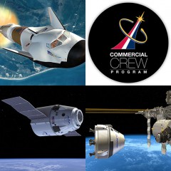 NASA is currently fostering the development of crew transportation services to the International Space Station by private companies, under the Commerial Crew program. The first launches of these private space vehicles however, are currently scheduled to take place no earlier than 2017. Image Credit: NASA/NSS