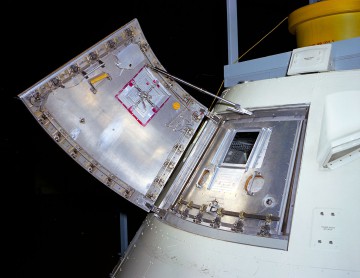 The cumbersome, two-piece hatch of the Block 1 design was extensively modified in the aftermath of the tragedy. Photo Credit: NASA