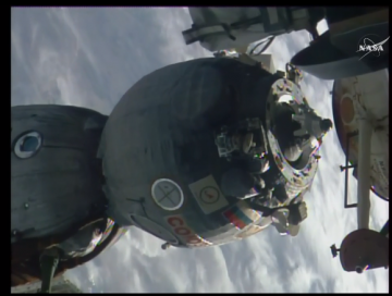 Soyuz TMA-15M enters free flight for the first time in 6.5 months at 6:20 a.m. EDT Thursday. Photo Credit: NASA