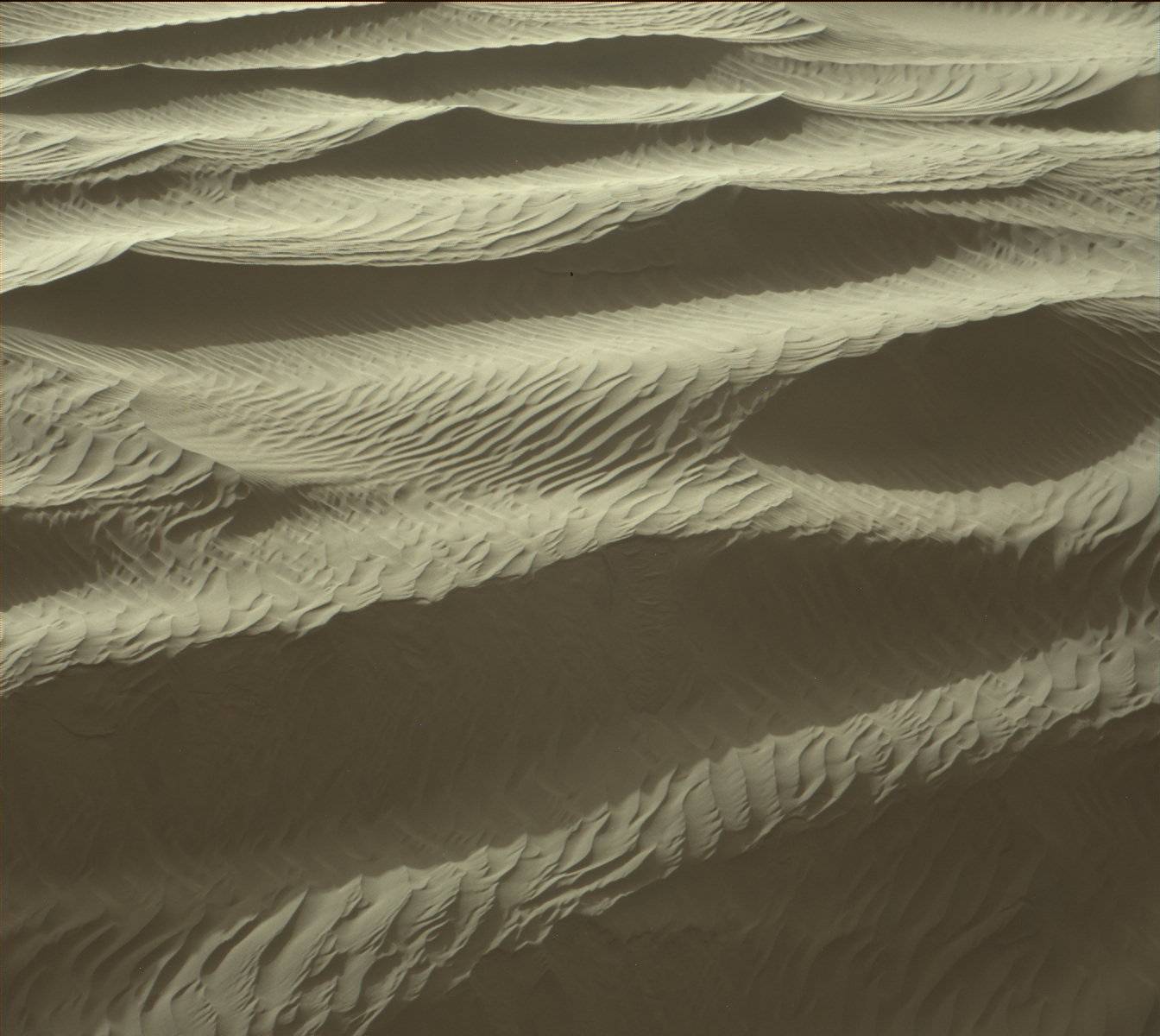 Mastcam view of finely-sculpted sand ripples on High Dune. Image Credit: NASA/JPL-Caltech