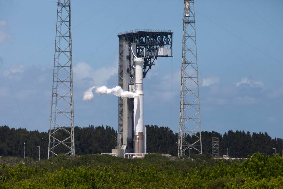 The Centaur stage undergoes a wet, fueled test. In less than two weeks, this rocket stage will help carry OSIRIS-REx to deep space. Photo Credit: The OSIRIS-REx Facebook page, NASA