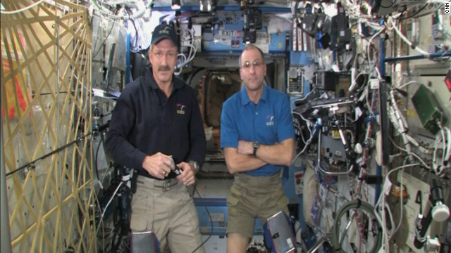 NASA astronauts Dan Burbank (left) and Don Pettit (right), who are currently onboard the International Space Station as part of Expedition 30, will speak live with students and educators at Newton High School in Sussex County, N.J. on Wednesday, Feb. 22. Photo Credit: NASA