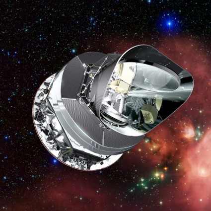 Artist's concept of the Planck spacecraft. Planck's mission is a joint venture with the European Space Agency and NASA, hoping to unlock many secrets of our galaxy. Image Credit: NASA