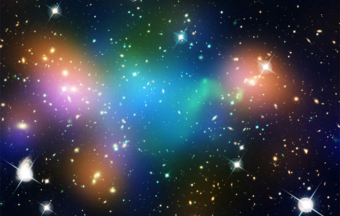 NASA's Hubble Space Telescope has spotted what appears to be a clump of dark matter in an area known as Abell 520 - a huge cluster of galaxies some 2.4 billion light years away. Image Credit: Credit: NASA, ESA, CFHT, CXO, M.J. Jee (University of California, Davis), and A. Mahdavi (San Francisco State University)