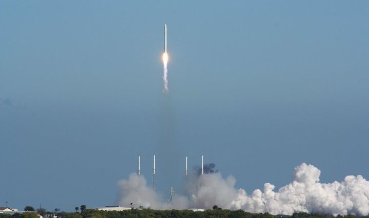 SpaceX launching their Dragon spacecraft for the first time on the COTS-1 demo flight in December 2010. Photo Credit: Mike Killian
