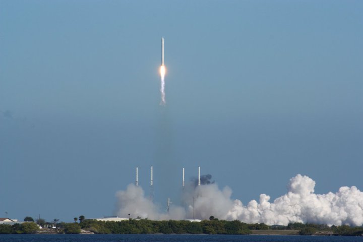 SpaceX launching their Dragon spacecraft for the first time on the COTS-1 demo flight in December 2010. Photo Credit: Mike Killian