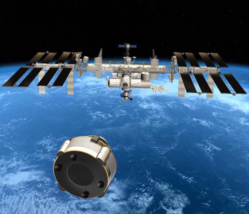 Artist's concept of the CST-100 on approach to the ISS. Image Credit: Boeing