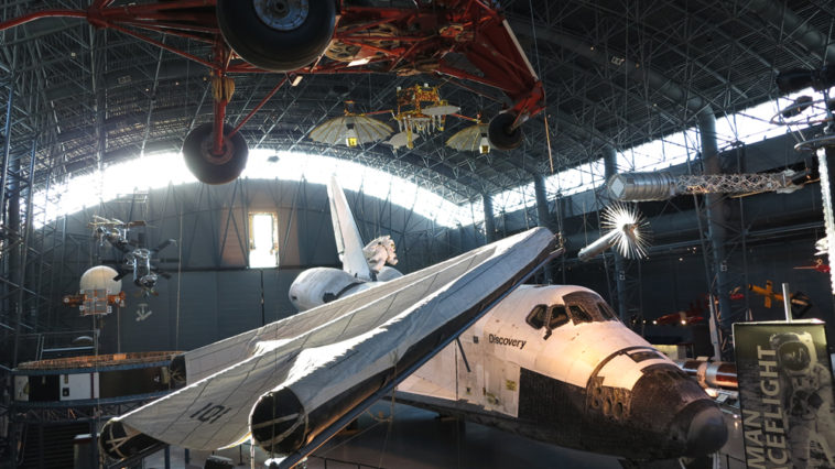 Space shuttle Discovery on permanent public display as the centerpiece of the national collection at the Smithsonian National Air and Space Museum, Steven F. Udvar-Hazy Center. Photo Credit: Mark Usciak