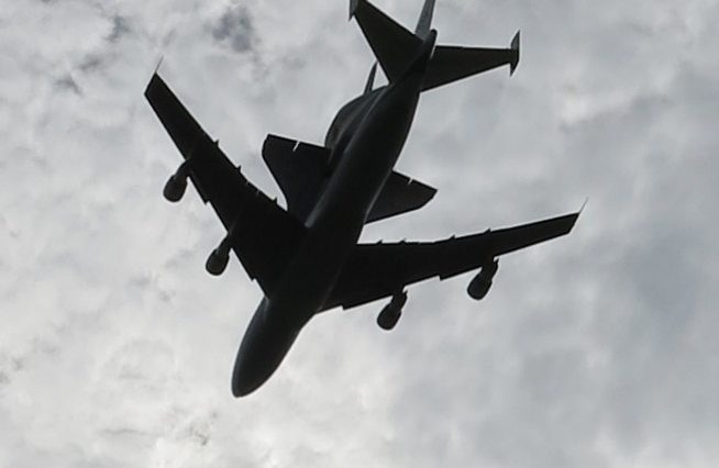 Discovery arriving in Washington D.C. earlier today. Photo Credit: Mark Usciak