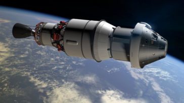 Artist's illustration of the EFT-1 Orion Multi-Purpose Crew Vehicle (MPVC) on orbit. The mission is expected to take place atop a Delta-IV Heavy rocket in 2014. Image Credit: NASA