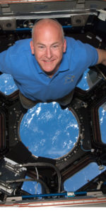 Alan Poindexter inside the Cupola onboard the International Space Station during shuttle Discovery's STS-131 mission - which he commanded - in 2010. Photo Credit: NASA