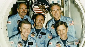For Joe Engle (front left), James 'Ox' van Hoften (back left) and Bill Fisher (back right), 51I would be their final space mission. For the other two crew members, Mike Lounge (centre) and Dick Covey (front right), their next voyage together would be aboard Discovery's very next flight...but after the destruction of Challenger the Shuttle as a vehicle would have changed beyond recognition. Photo Credit: NASA