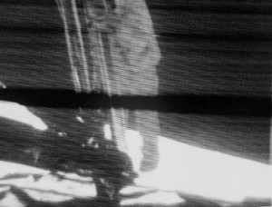 Captured from a remote camera, this ghostly image records the instant of our species' first steps into the Universe around us. Even humanity's first footfalls on the Red Planet or any other world in the years to come, nothing can ever match the history-making audacity of what Neil Armstrong achieved one hot summer's night in 1969. Photo Credit: NASA