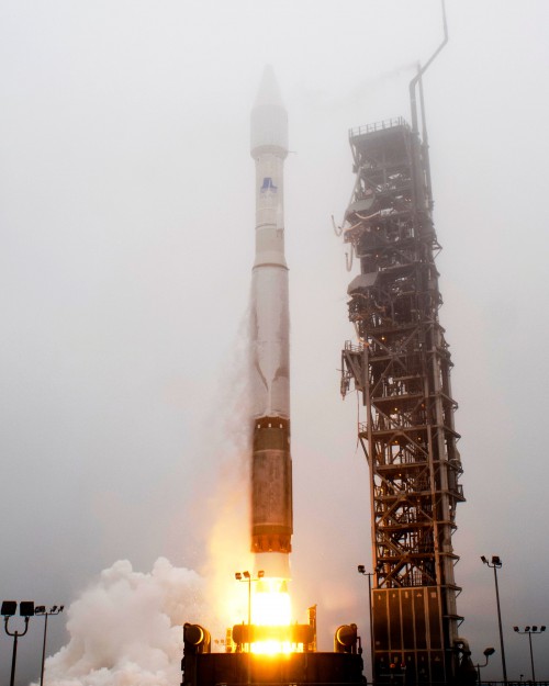 A United Launch Alliance Atlas V 401 rocket will deliver the DMSP Block 5D3 Flight 19 satellite into orbit on Thursday. Photo Credit: Pat Corkery / ULA
