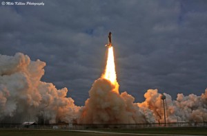 Endeavour on her final launch, STS-134. Photo Credit: Mike Killian / AmericaSpace
