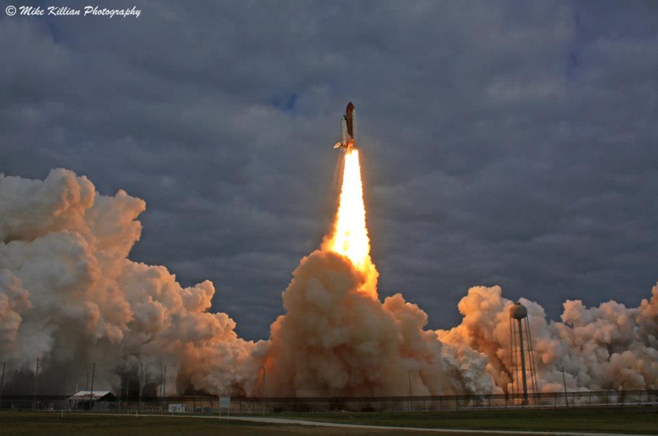 Endeavour on her final launch, STS-134. Photo Credit: Mike Killian / Zero-G News and AmericaSpace