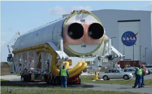 The twin engines of Antares' first stage, developed by Aerojet, were originally part of the Soviet Union's ill-fated N-1 lunar booster. Photo Credit: Orbital Sciences Corporation