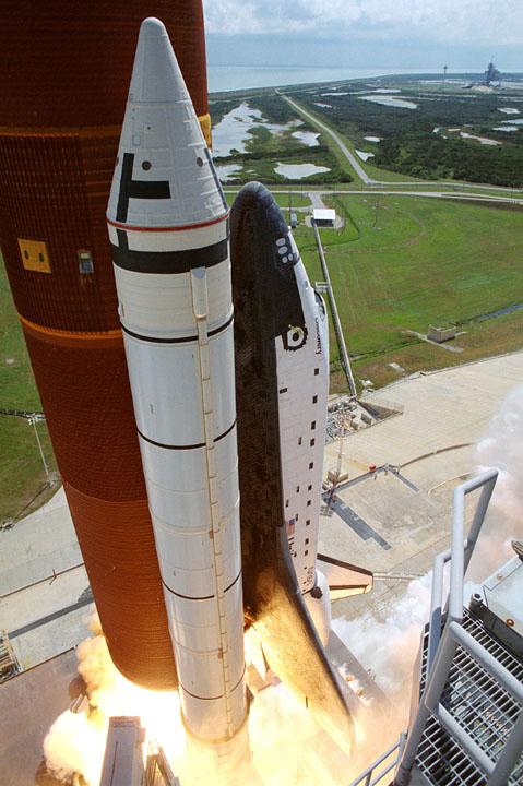 After 32 months of agony and introspection, the Kennedy Space Center was again rocked by the roar of Shuttle main engines and Solid Rocket Boosters on the morning of 29 September 1988. It was the dawn of a new era. Photo Credit: NASA 