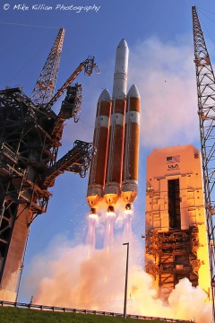 NASA plans to launch the first of the space agency's new Orion spacecraft atop a United Launch Alliance Delta IV rocket (seen here) on Exploration Flight Test 1, currently scheduled to take place on 4 December. Photo Credit: Mike Killian/AmericaSpace