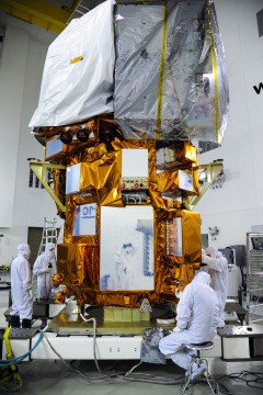 Pictured during final checkout in Astrotech's payload processing facility at Vandenberg Air Force Base, LDCM - soon to be numerically renamed 'Landsat 8' - will continue a proud, 40-year heritage of Earth observation. Photo Credit: NASA