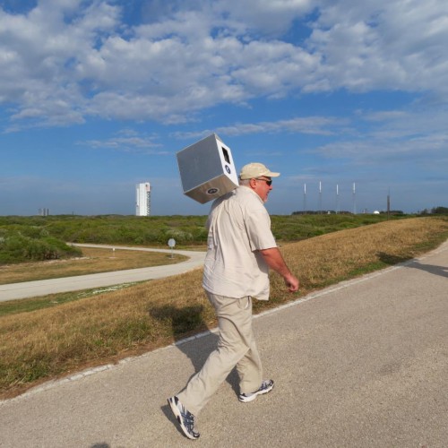 Pedro A. Vasquez snapped this shot  of AmericaSpace's Senior Photographer Alan Walters during the lead up to the launch of a ULA Atlas V rocket with its SBIRS GEO 2 payload. Photo Credit: Pedro A. Vasquez