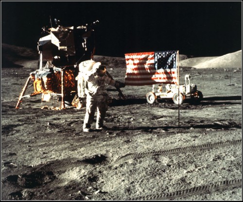 Man has not walked on another world since 1972. It is unclear when the next set of footprints - or wheels - will be placed in the lunar regolith. Photo Credit: NASA