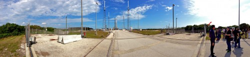 THis panorama shot was shot by AMericaSpace's Jeffrey J. Soulliere from the gate to Space Launch Complex 41. Photo Credit: Jeffrey J. Soulliere