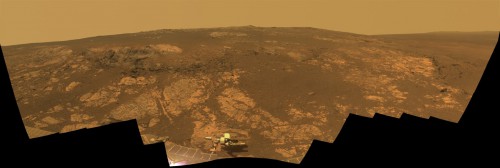 The Mars Exploration Rover Opportunity was given a 90-day life expectancy - she is currently in her ninth year of Martian exploration. Image Credit: NASA/JPL-Caltech/Cornell/Arizona State Univ.