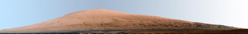 The Mars Science Laboratory rover snapped this shot of Mount Sharp on Mars. The image was then modified to resemble as if it were taken under Earth-like conditions. Photo Credit: NASA/JPL-Caltech/MSSS