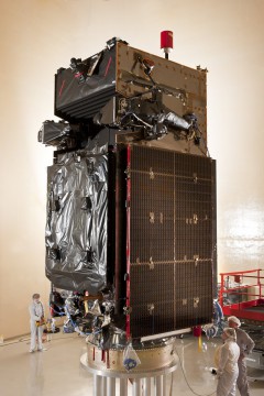 The Space-Based Infrared System (SBIRS) Geosynchronous Earth Orbit (GEO) is the high-orbiting component of the Pentagon's new infrared early-warning and missile-defense shield. Photo Credit: U.S. Air Force