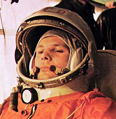 A pensive Gagarin travels to the launch pad at Baikonur in the early hours of 12 April 1961. Photo Credit: Roscosmos