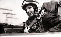 In one of his last training photographs, Yuri Gagarin is shown during flight training. Photo Credit: Roscomos