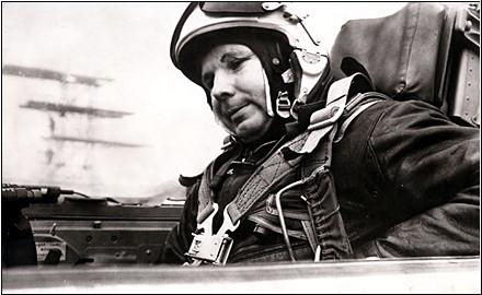In one of his last training photographs, Yuri Gagarin is shown during flight training. As 1967 wore into 1968, his chances of ever returning to space grew ever slimmer. Photo Credit: Roscomos