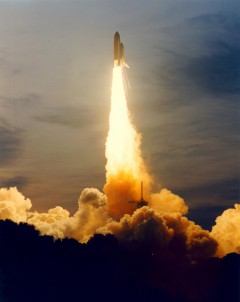 Following an engine replacement, Endeavour roared into orbit on 30 September 1994. Photo Credit: NASA