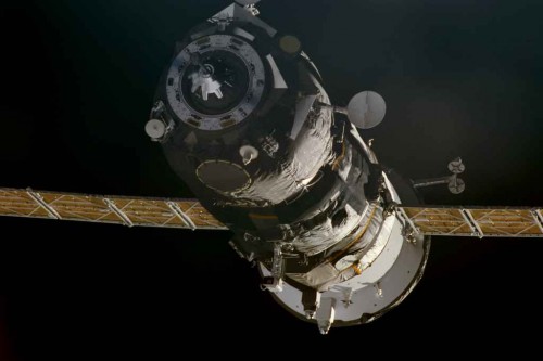 Heavily modified over the years, the Progress spacecraft is based in design upon the Soyuz piloted vehicle. Photo Credit: NASA / Roscosmos