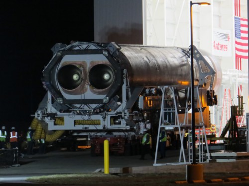 Antares journey to Pad-0A began in the very early hours on April 6, 2013. Photo Credit: Mark Usciak / AmericaSpace