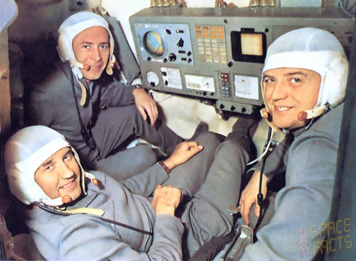 The tragic crew of Soyuz 11 - Georgi Dobrovolski (left), Vladislav Volkov (right) and Viktor Patsayev (background) - should be remembered as the first men to occupy a true space station and the men who established an empirical space endurance record of more than 23 days. Their legacy is that they laid the foundation for the space stations which would follow. Photo Credit: Joachim Becker/SpaceFacts
