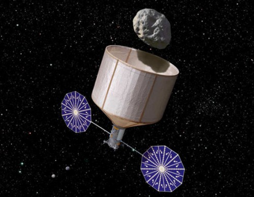 As it stands now, the mission to collect the asteroid and deliver it to lunar orbit - would be unmanned. Image Credit: Rick Sternbach/Keck Institute for Space Studies
