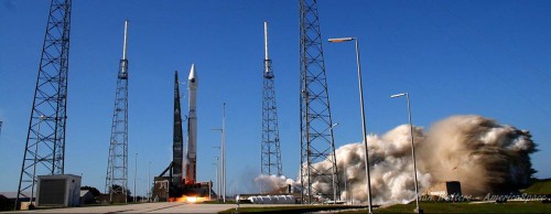 Today's launch marked the first time that ULA launched a GPS spacecraft on the Atlas launch vehicle. It also marked the 70th launch the company conducted - in just 77 months. Photo Credit: Alan Walters / awaltersphoto.com