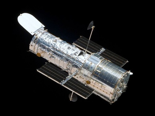 Hubble Space Telescope as seen from the shuttle Atlantis during the fourth servicing mission in May 2009. Photo Credit: NASA