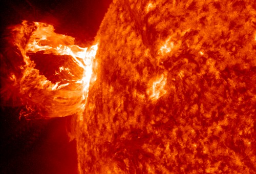 NASA image of prominence solar flare photo credit NASA posted on AmericaSpace