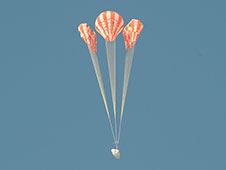 The test helped to gain data about how the parachutes would perform in a failure scenario. The data gleaned more these tests will be applied to future parachute and spacecraft designs. Photo Credit: NASA