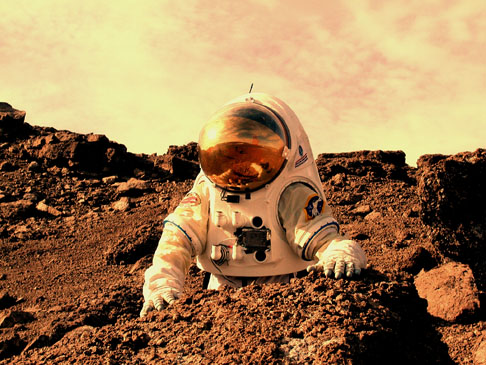 Will the first NASA astronauts land on Mars by 2030? Photo Credit: NASA Haughton-Mars Project / Pascal Lee