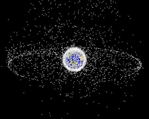 In this computer simulation, the sheer amount of orbital debris becomes apparent - as does the need to find a way to prevent it. Image Credit: NASA