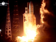 ATV launch from Kourou French Guiana atop Ariane 5 rocket - ESA image posted on AmericaSpace