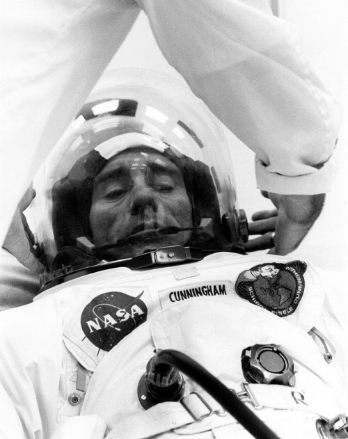 AS7-0200-68-H-813-9.9.68 Retro Spae Images post of a NASA image of Apollo 7 astronaut Walt Cunningham posted on AmericaSpace